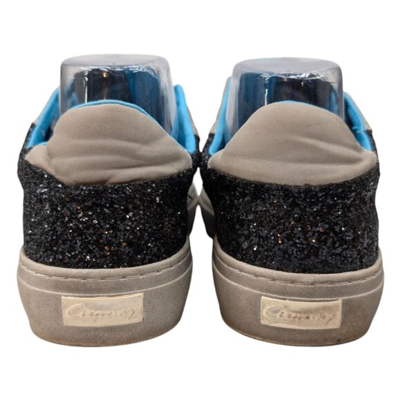 Circus Sam Edelman Tila Glitter Sneakers Womens Black Lace Up Low Top Shoes Sz 8 - Picture 10 of 11